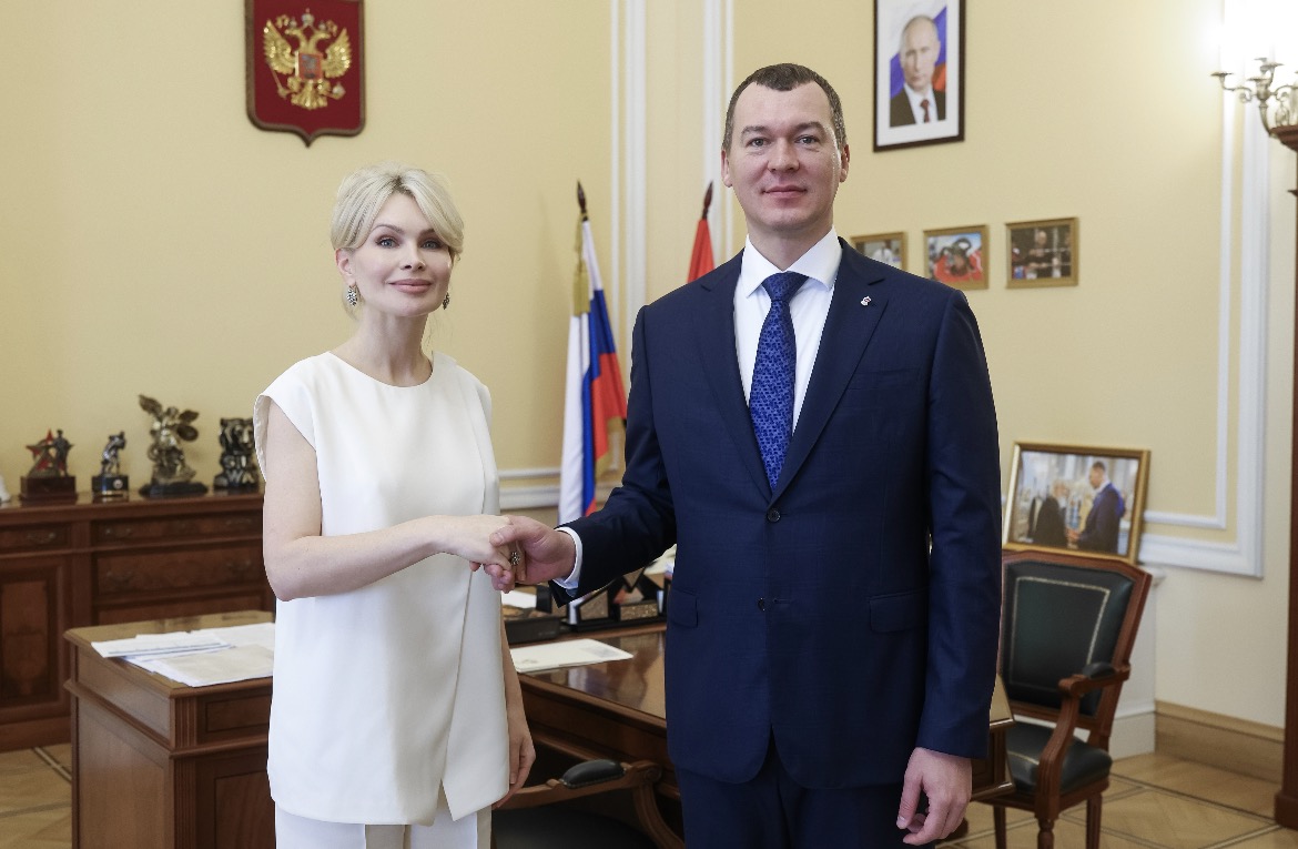 Встреча Министра спорта РФ Михаила Дегтярева и члена Исполкома ОКР, президента ФССР Наталии Гарт